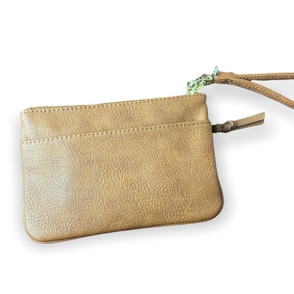 Steve Madden Pebbled Brown Wristlet - Picture 5 of 6